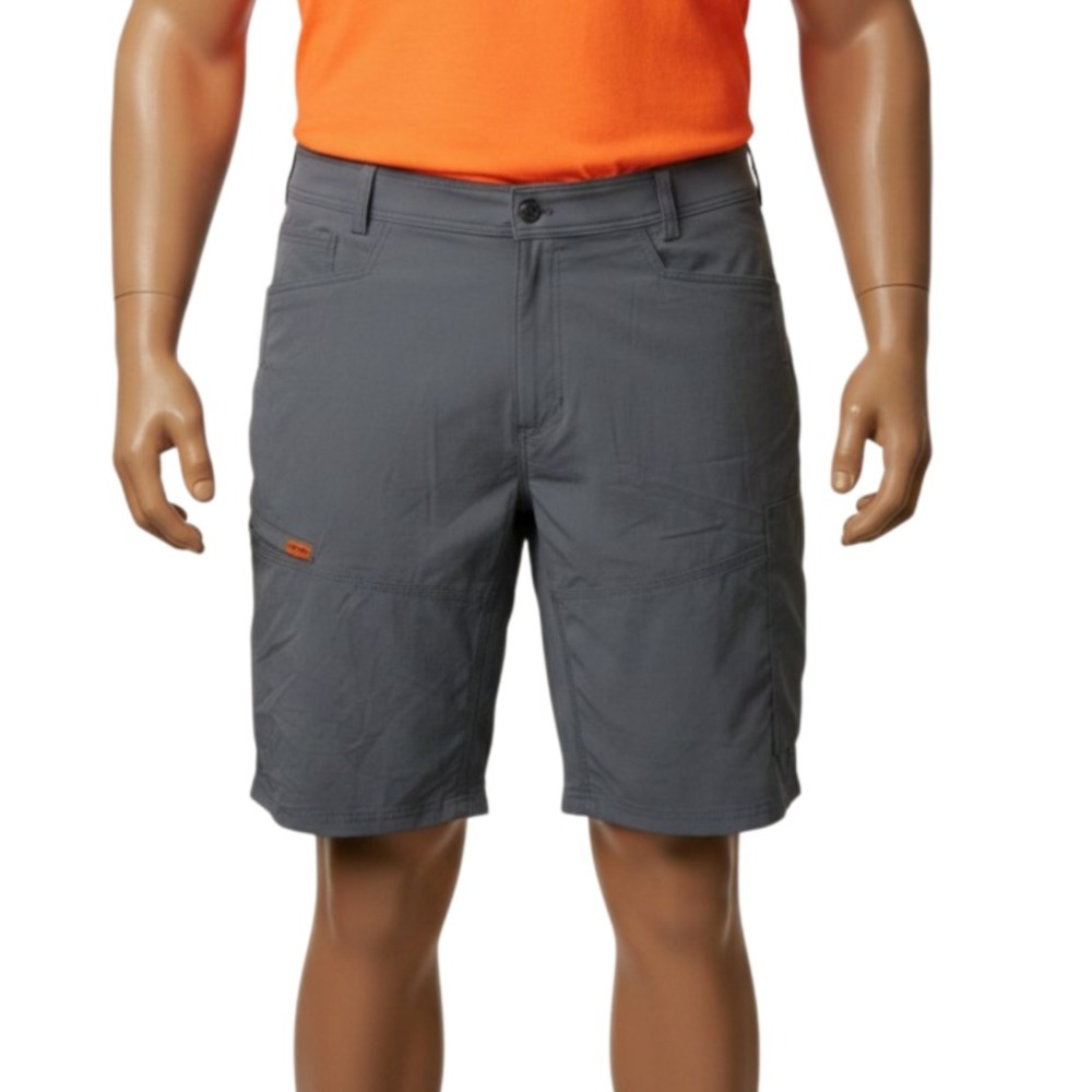BRUNT Costello Tech Shorts Mens 42 Gray 11" 4-Way Stretch Ripstop Utility Pocket